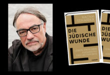 „Die jüdische Wunde“ Buchcover und Autorenfoto.